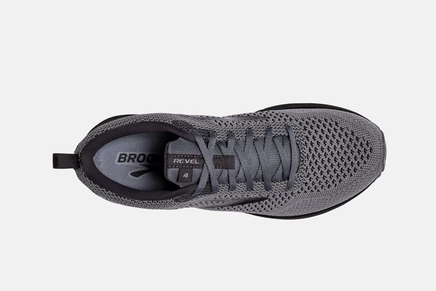 Brooks Revel 4 Road Löparskor Herr - Grå/Svarta - 4278-AGHMO